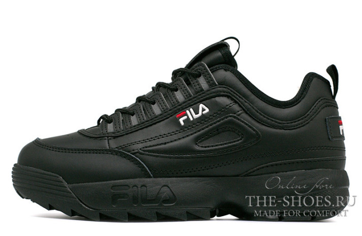 Кроссовки Fila Disruptor 2 Winter Black Full  черные, кожаные, фото 1
