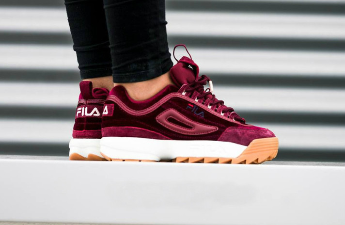 burgundy fila disruptor