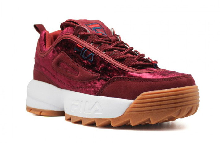burgundy fila disruptor