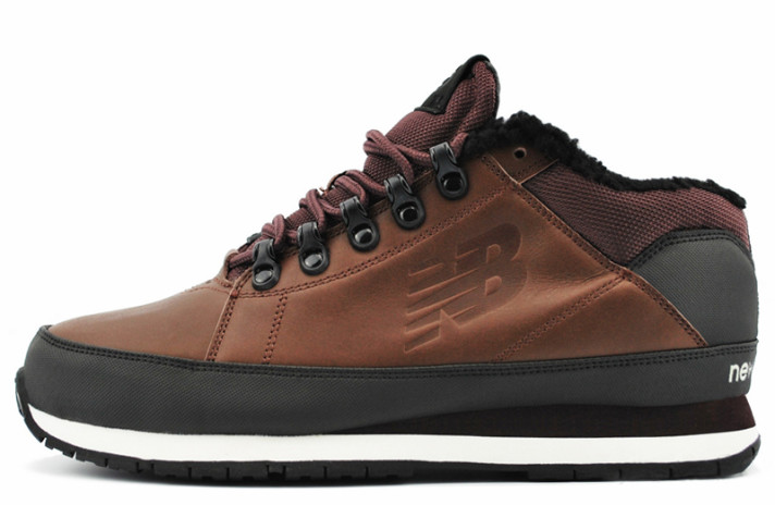Ботинки New Balance 754 winter leather toffee red  коричневые, кожаные