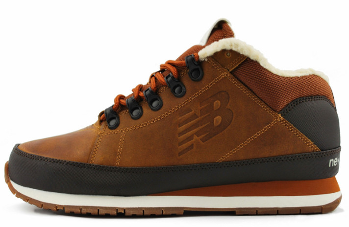 Ботинки New Balance H754LFTD Fur Leather Toffee  оранжевые, кожаные