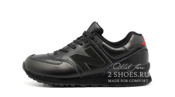 Кроссовки женские New Balance 574 full black Leather