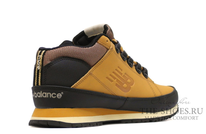 Ботинки New Balance 754 leather yellow Sand  желтые, кожаные, фото 2