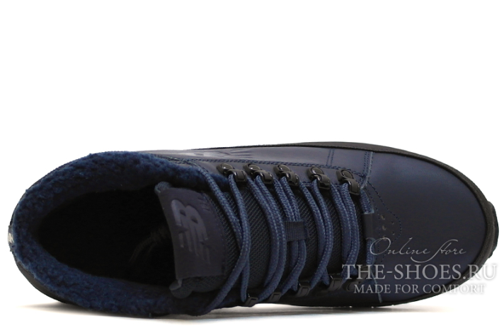 Ботинки New Balance H754LFND Fur Leather Deep Blue  синие, кожаные, фото 3