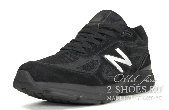 Кроссовки New Balance 990v4 Made in the USA Black  черные, фото 1