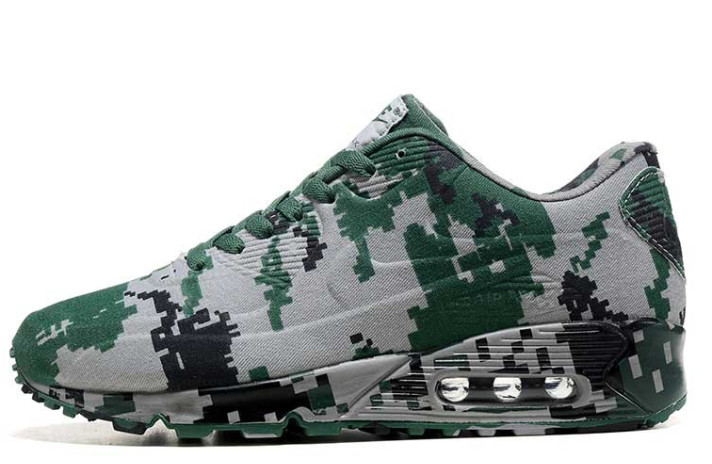 Кроссовки Nike Air Max 90 VacTech (VT) Military Pixel Green  зеленые, камуфляжные