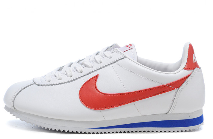 Кроссовки Nike Cortez White Red Forrest Gump 819719-103 белые, кожаные