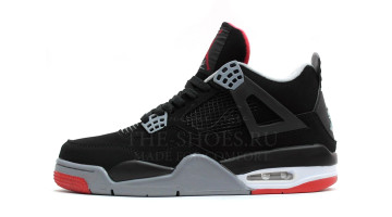 Кроссовки мужские Nike Air Jordan 4 Black Cement Grey Red