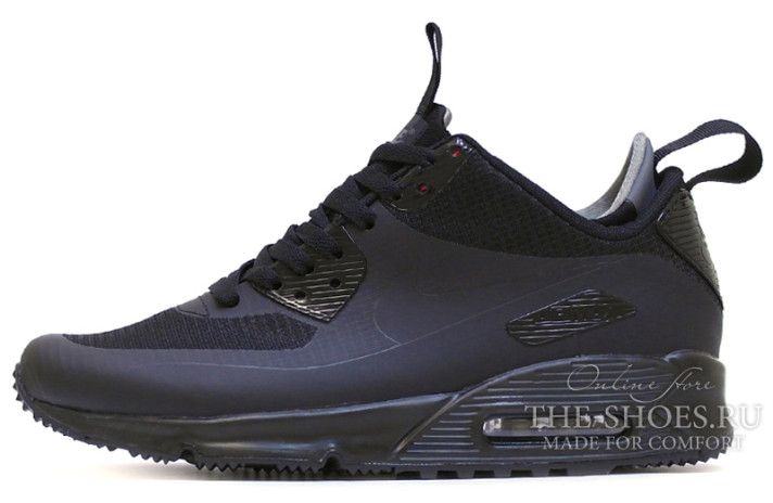 Кроссовки Nike Air Max 90 Mid Black Stern 806808-002 черные