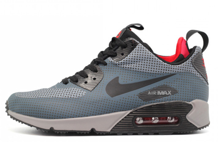 Кроссовки Nike Air Max 90 Mid Gray Anthracite 806850-006 серые