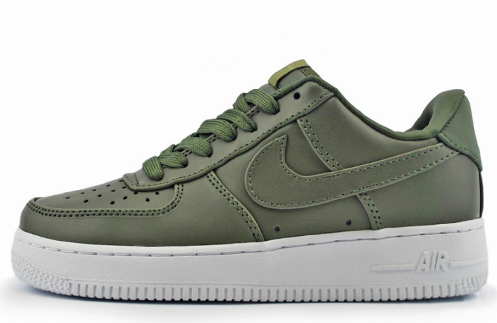 Кроссовки Nike Air Force 1 Low Urban Haze Leather 555106-300 зеленые, кожаные
