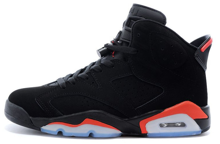 Кроссовки Nike Air Jordan 6 (VI) Infrared Black 384664-060 черные, фото 1