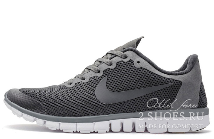 Кроссовки Nike Free Run 3.0 V2 Gray Dark  темно-серые