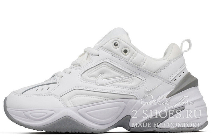 Кроссовки Nike M2K Tekno White Pure Platinum AO3108-100 белые, кожаные, фото 1