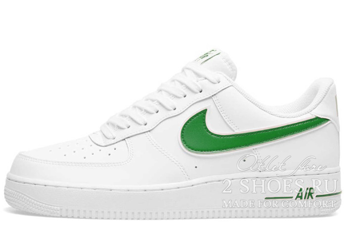 Кроссовки Nike Air Force 1 Low White Green AO2423-104 белые, кожаные