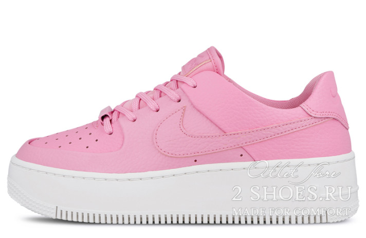 Кроссовки Nike Air Force 1 Low Sage Psychic Pink  розовые, кожаные