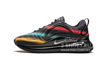 Кроссовки Мужские Nike Air Max 720 Black Neon Streaks