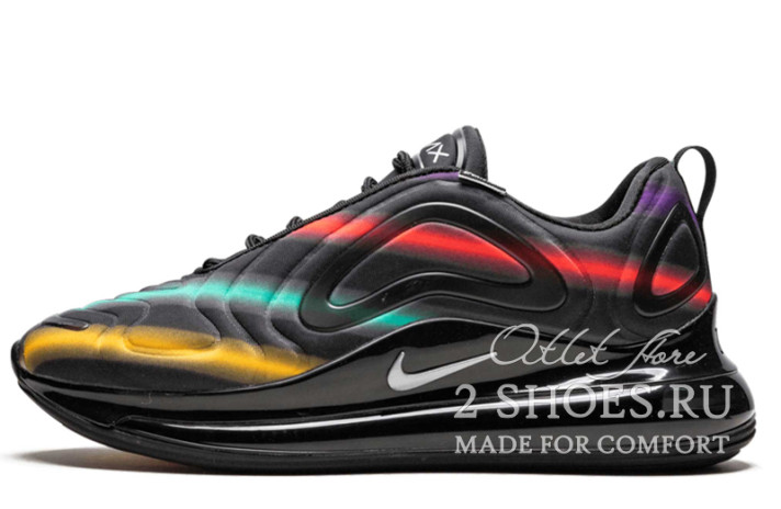 Кроссовки Nike Air Max 720 Black Neon Streaks AO2924-023 черные