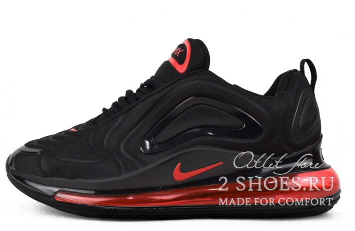 Кроссовки Nike Air Max 720 Black Red  черные