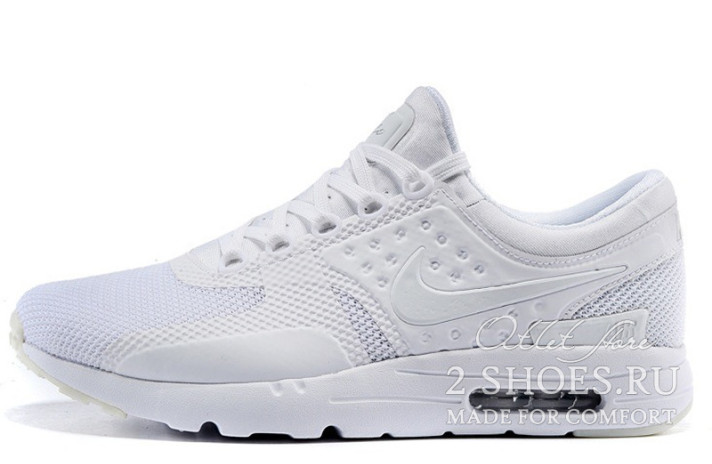 Кроссовки Nike Air Max Zero Triple White 876070-100 белые