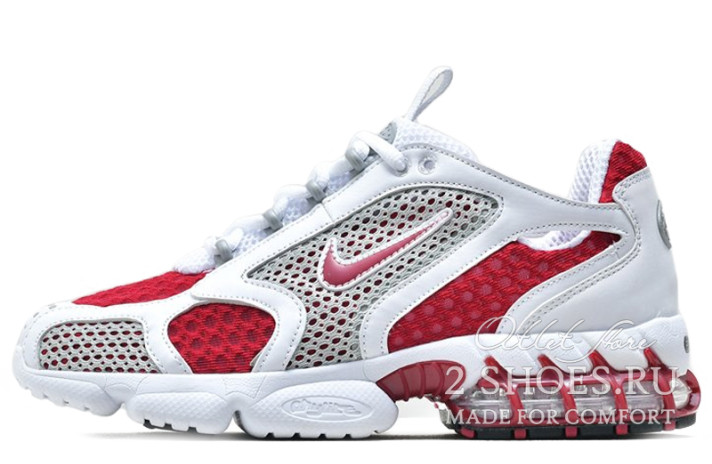 Кроссовки Nike Air Zoom Spiridon Cage 2 Cardinal Red CD3613-600 красные, серые