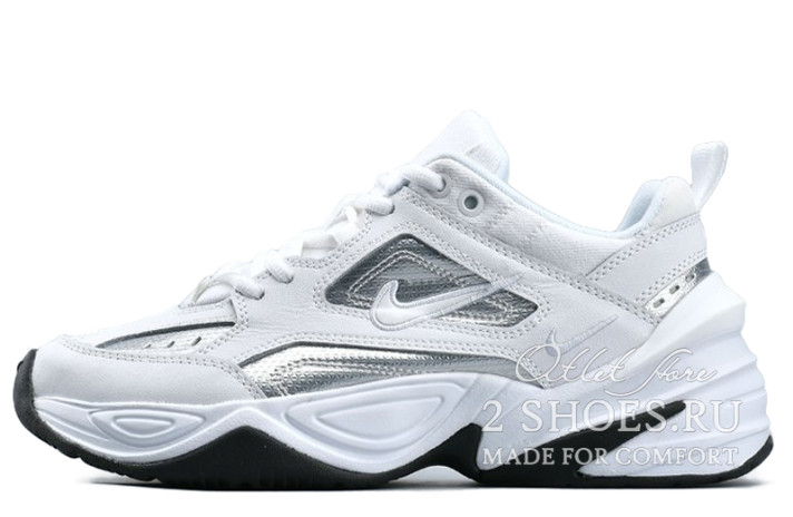 Кроссовки Nike M2K Tekno ESS White Metallic Silver CJ9583-100 белые, кожаные