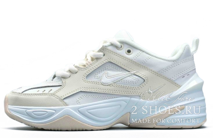 Кроссовки Nike M2K Tekno Phantom Summit White  белые, кожаные