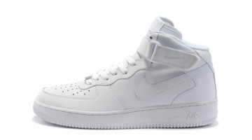 Кроссовки Мужские Nike Air Force Mid Pure White Leather