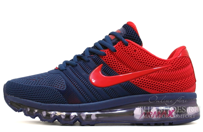 Кроссовки Nike Air Max 2017 KPU Blue Deep Red  синие