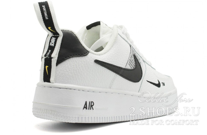 Кроссовки Nike Air Force 1 Low LV8 Utility White AJ7747-100 белые, кожаные, фото 2