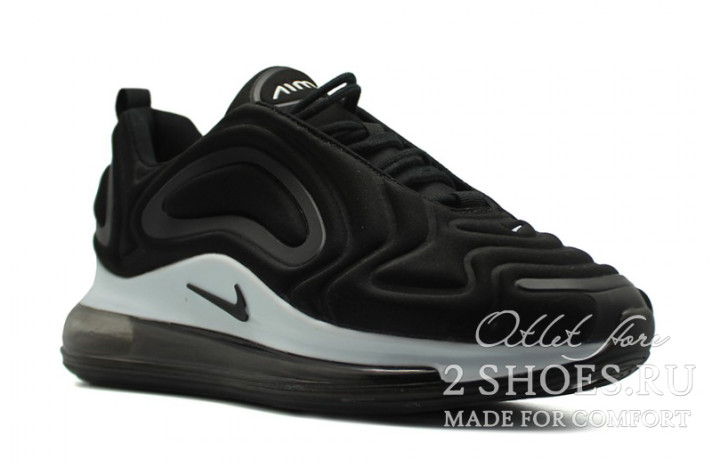 Кроссовки Nike Air Max 720 Black White  черные, фото 1