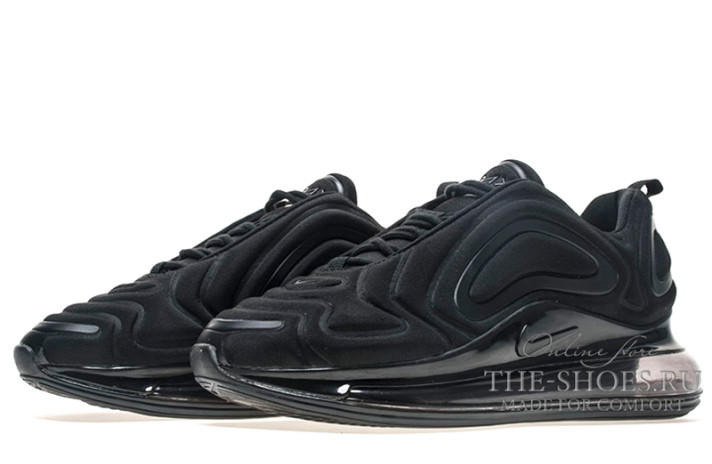 Кроссовки Nike Air Max 720 Triple Black  черные, фото 1