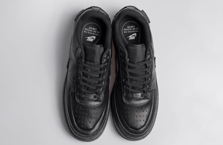 Кроссовки Nike Air Force 1 Jester XX Triple Black AO1220-001 черные, кожаные, фото 3