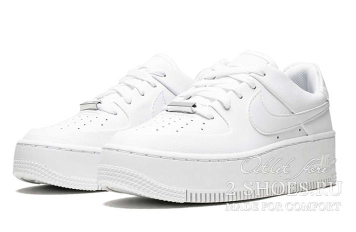 Кроссовки Nike Air Force 1 Low Sage White AR5339-100 белые, кожаные, фото 1