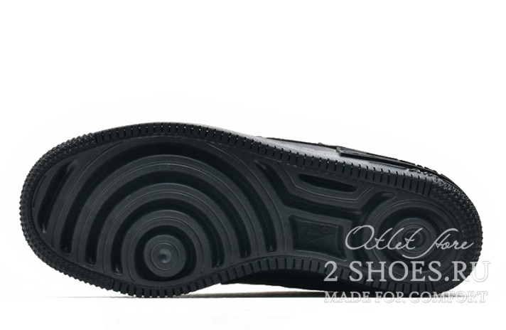 Кроссовки Nike Air Force 1 Low Shadow Black CI0919-001 черные, кожаные, фото 4