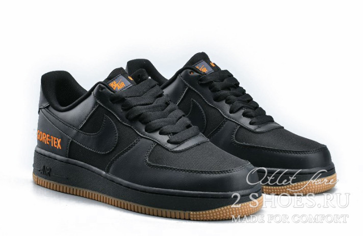 Кроссовки Nike Air Force 1 Low Gore-Tex Black Carbon Ceramic CK2630-001 черные, фото 1