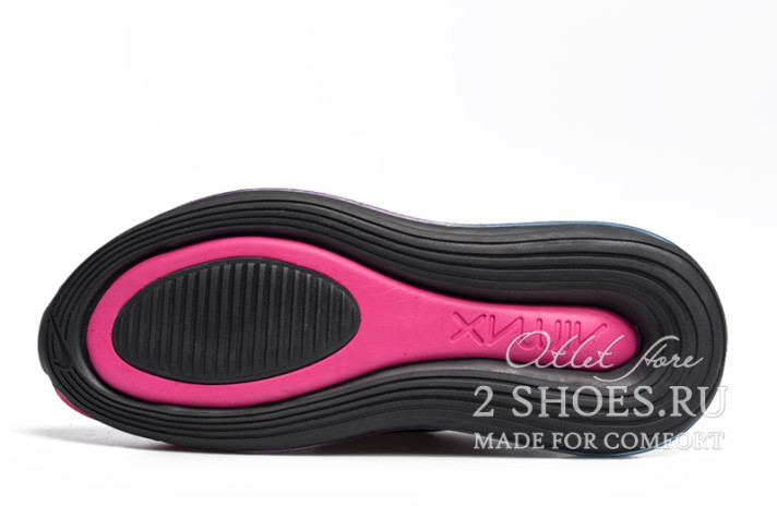 Кроссовки Nike Air Max 720 Sunset Hyper Grape Black Pink AR9293-500 розовые, синие, фото 4