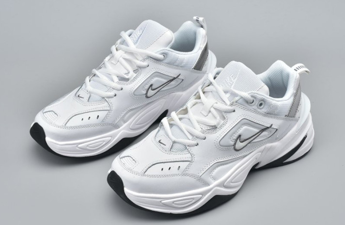 Кроссовки Nike M2K Tekno White Cool Grey BQ3378-100 белые, кожаные, фото 2