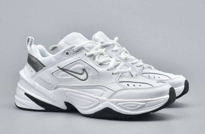Кроссовки Nike M2K Tekno White Cool Grey BQ3378-100 белые, кожаные, фото 3