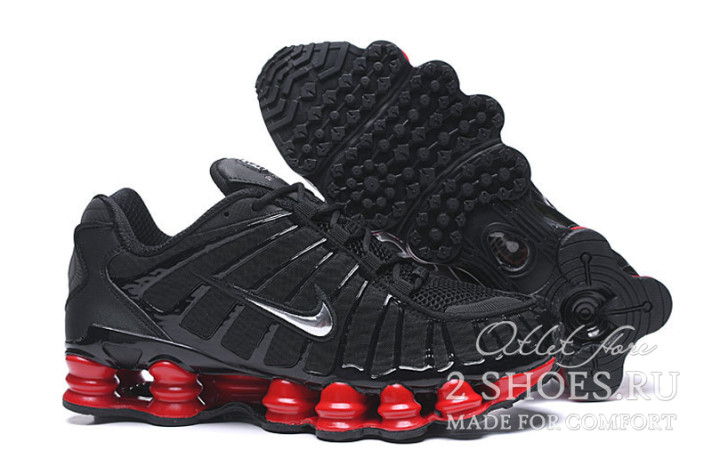 Кроссовки Nike Shox TL Skepta Black Red CI0987-001 черные, фото 1