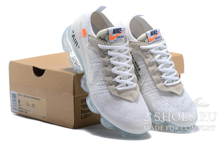 Кроссовки Nike VaporMax Off White AA3831-100 белые, фото 4