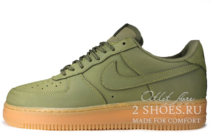 Кроссовки Nike Air Force 1 Low Green Gum  зеленые