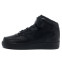 Кроссовки Мужские Nike Air Force Mid Total Black Leather
