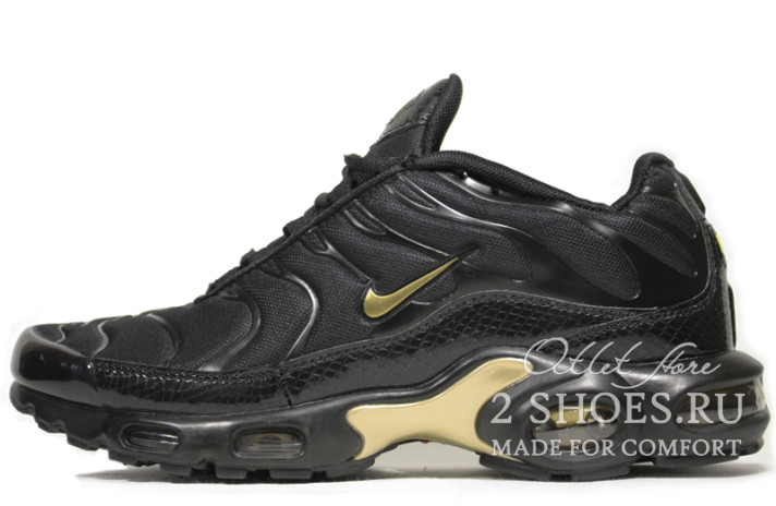 Кроссовки Nike Air Max TN Plus Black Gold Snake черные Кроссовки Nike Air Max TN Plus Black Gold Snake черные