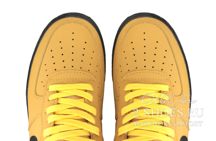 Кроссовки Nike Air Force 1 Low Wheat Black BQ4326-700 желтые, фото 4