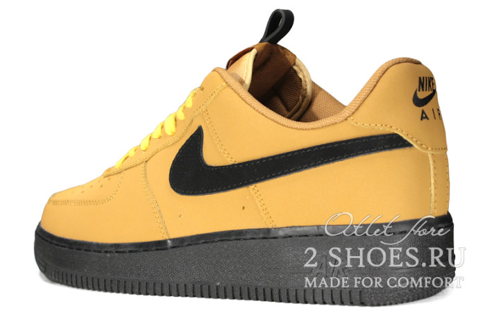 Кроссовки Nike Air Force 1 Low Wheat Black BQ4326-700 желтые, фото 2