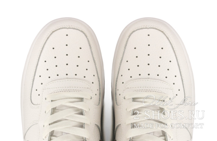Кроссовки Nike Air Force 1 Low White Gum Medium Brown CI0057-101 белые, кожаные, фото 4