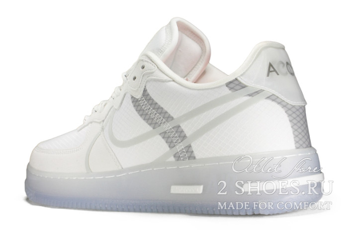 Кроссовки Nike Air Force 1 React White Light Bone CQ8879-100 белые, фото 2