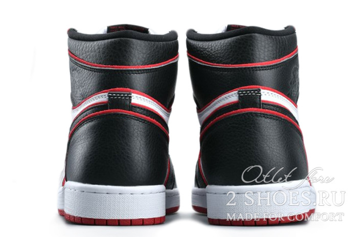 Кроссовки Nike Air Jordan 1 High Bloodline 555088-062 черные, кожаные, фото 3