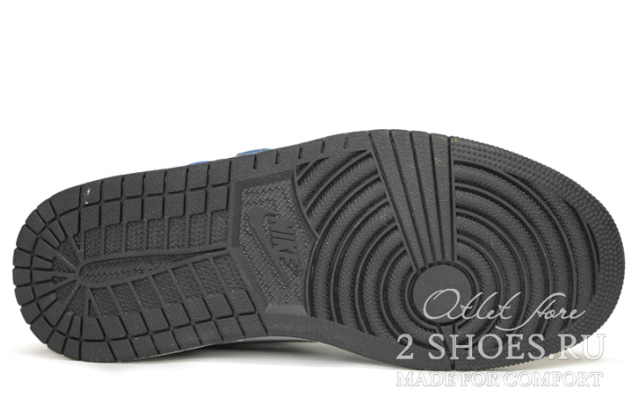 Кроссовки Nike Air Jordan 1 High Tie Dye CD0461-100 синие, кожаные, фото 3